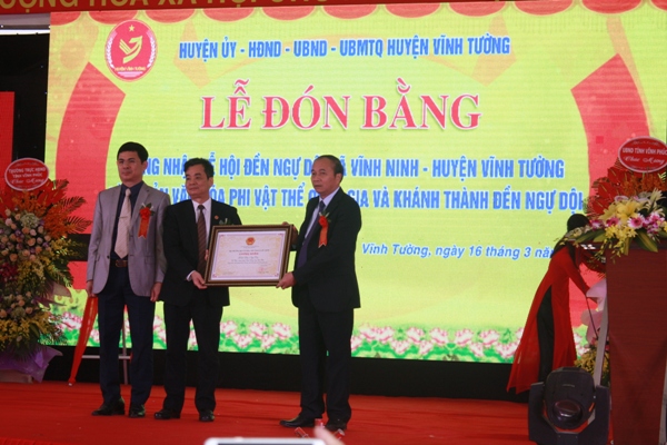 Vĩnh Phúc: Công nhận Lễ hội đền Ngự Dội di sản văn hóa phi vật thể Quốc gia và khánh thành đền Ngự Dội