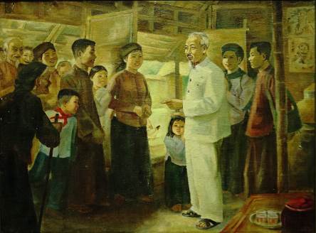Trưng bày 50 tác phẩm nghệ thuật về Chủ tịch Hồ Chí Minh