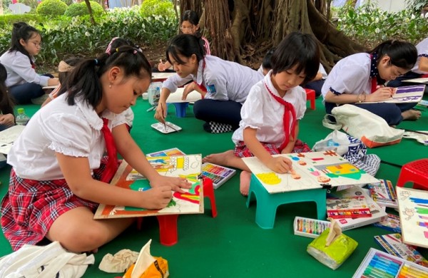 Cuộc thi và Triển lãm Tranh thiếu nhi toàn quốc năm 2023 nhằm khơi dậy niềm đam mê hội họa, tư duy sáng tạo nghệ thuật của các em thiếu niên, nhi đồng. (Ảnh minh họa. Nguồn ảnh: V.H)