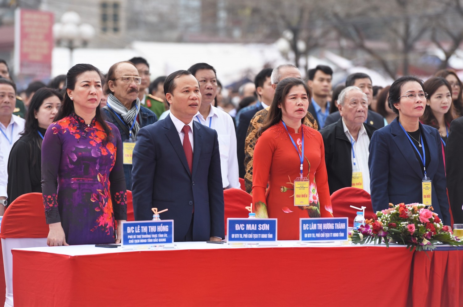 Các đại biểu tham dự Chương trình Khai mạc Lễ hội Yên Thế năm 2023.